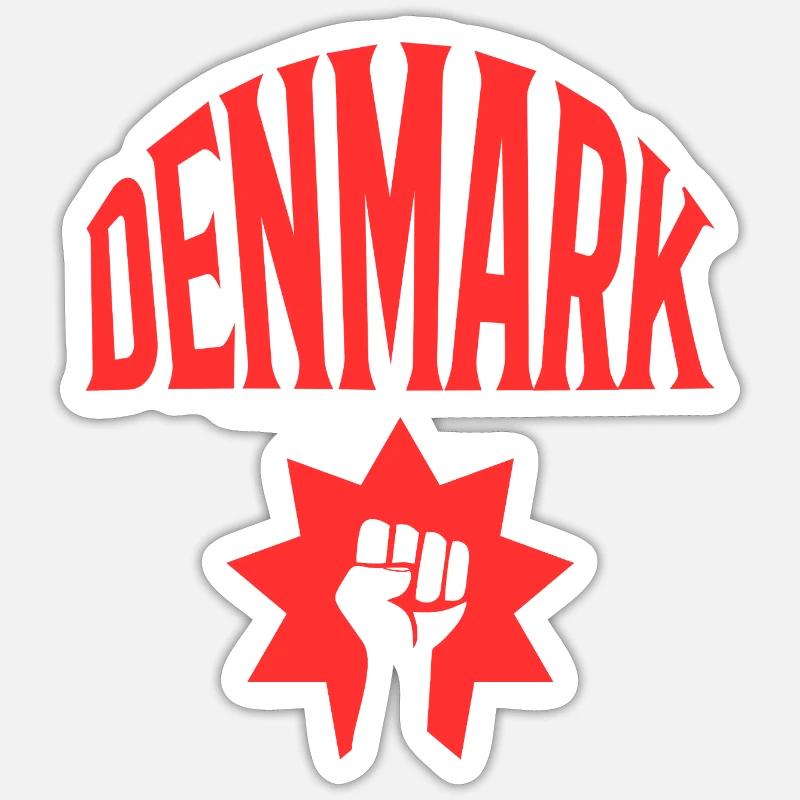 Denmark - Sticker Größe S (10 x 10 cm) - Mattweiß