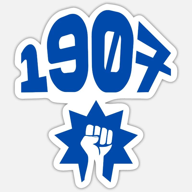 1907 - Sticker size S (10 x 10 cm) - white matte