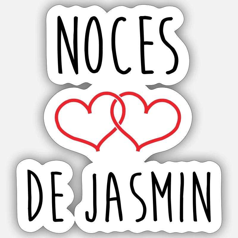 Wedding Anniversary - Jasmine Wedding (66 years) - Sticker size S (10 x 10 cm) - white matte