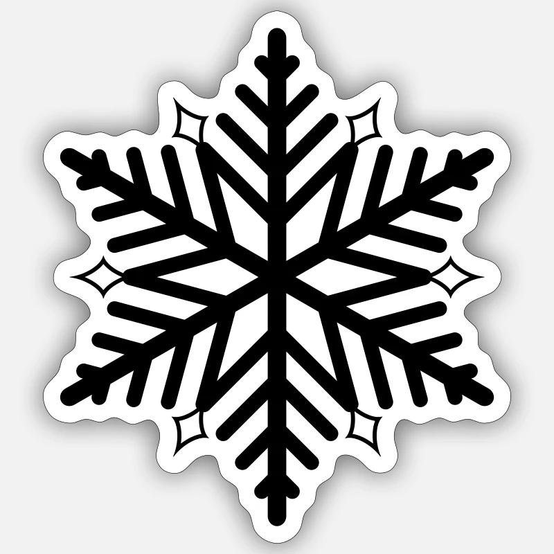 Flocon de neige flocon de neige Sticker taille S (10 x 10 cm)