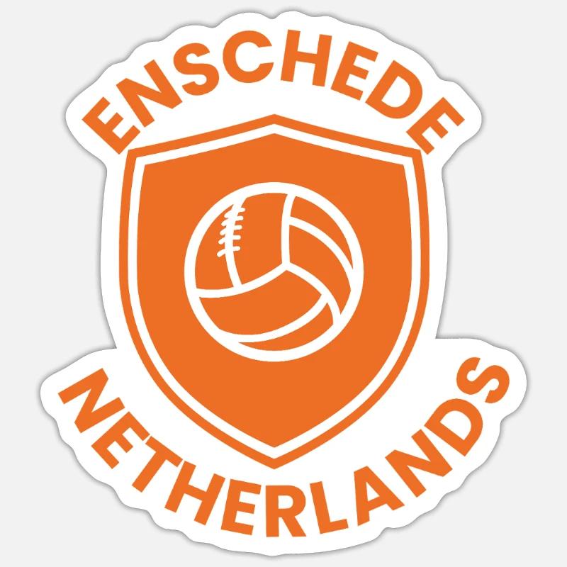 Bouclier de volée d’Enschede - Sticker taille S (10 x 10 cm) - blanc mat