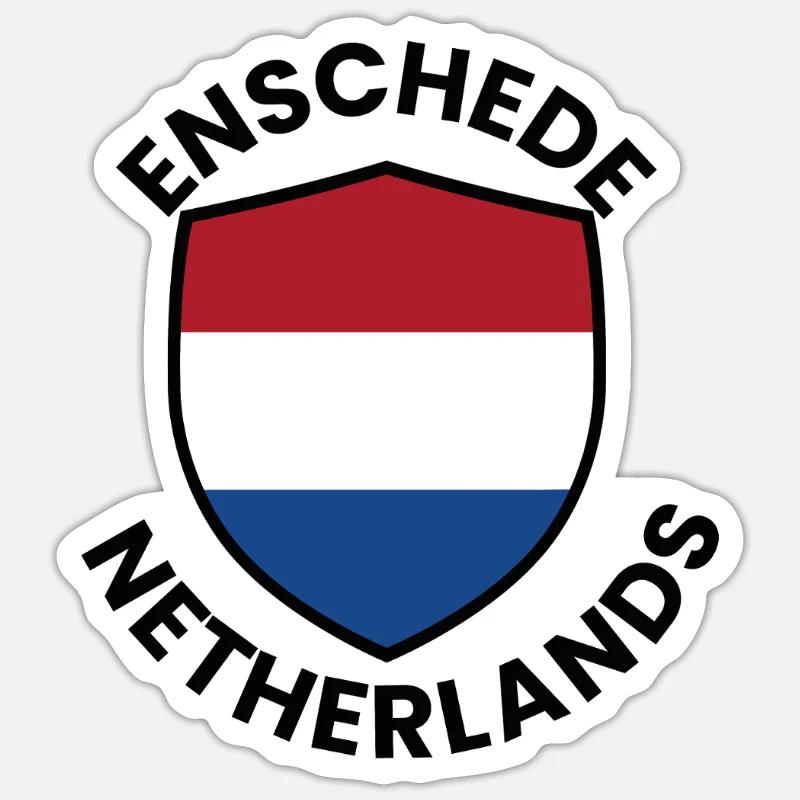 Dutch Shield Emblem Flag Sticker size S (10 x 10 cm)