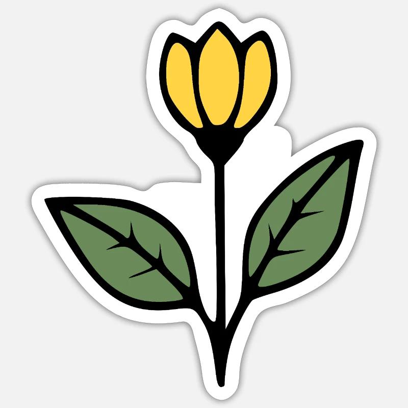  Blume Tulpe Blumen Blüte Geschenkidee Mutter  - Sticker Größe S (10 x 10 cm) - Mattweiß