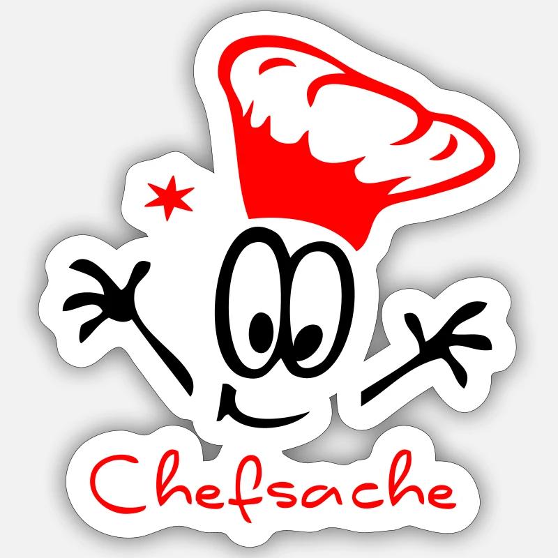 Chef's top priority - Sticker size S (10 x 10 cm) - white matte