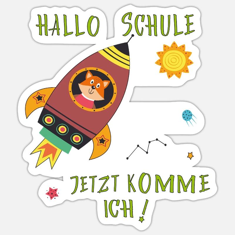 Hallo Schule  - Sticker Größe S (10 x 10 cm) - Mattweiß
