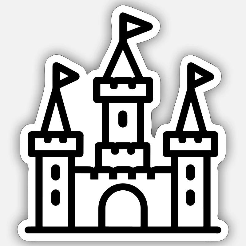 château Sticker taille S (10 x 10 cm)