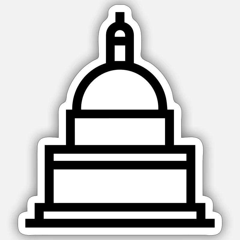 Regierung - Sticker Größe S (10 x 10 cm) - Mattweiß