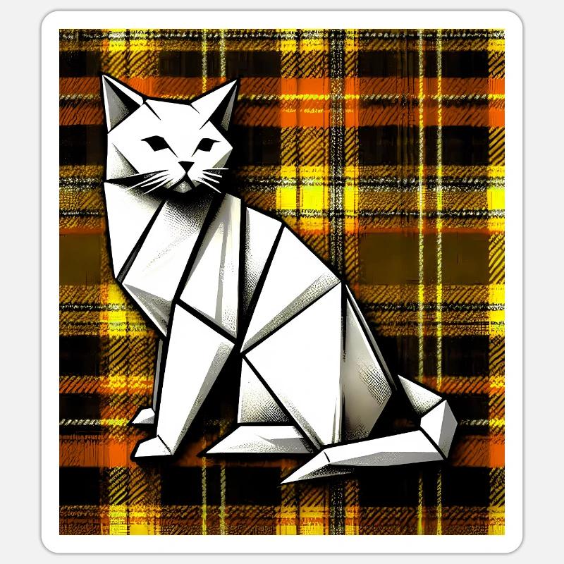cat - Sticker size S (10 x 10 cm) - white matte