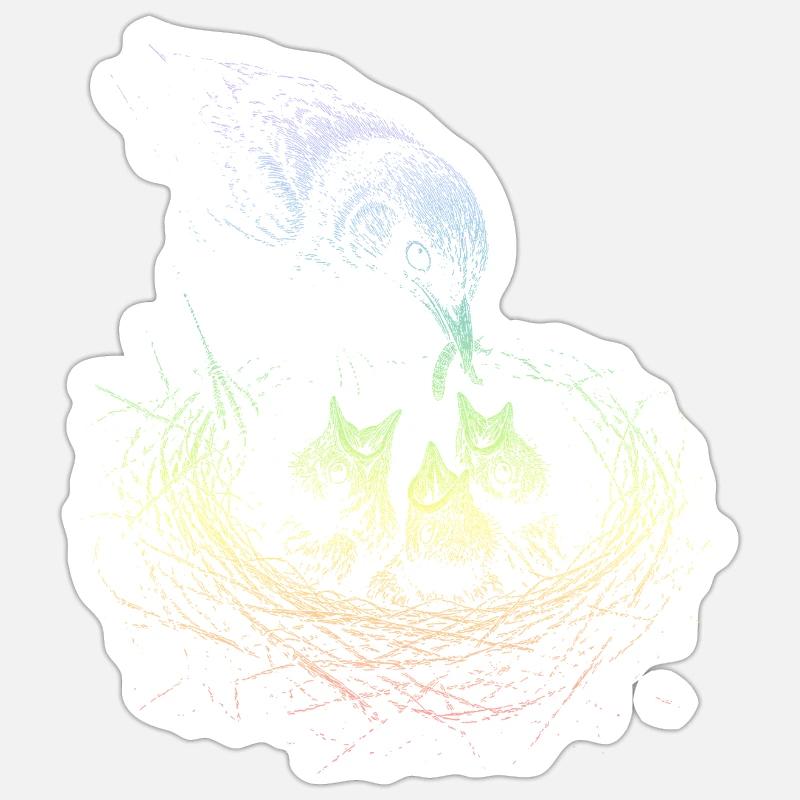 Blackbird - Sticker size S (10 x 10 cm) - white matte