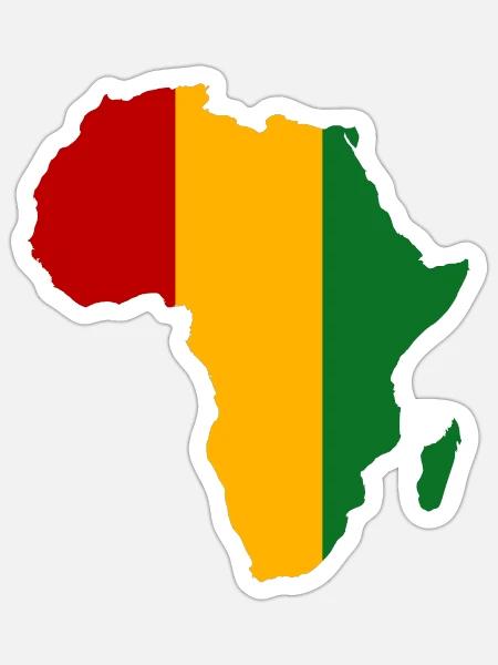 Guiena_Flagge_Afrika - Sticker Größe S (10 x 10 cm) - Mattweiß