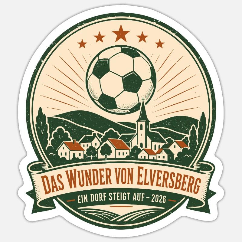 Das Wunder von Elversberg - Sticker Größe S (10 x 10 cm) - Mattweiß