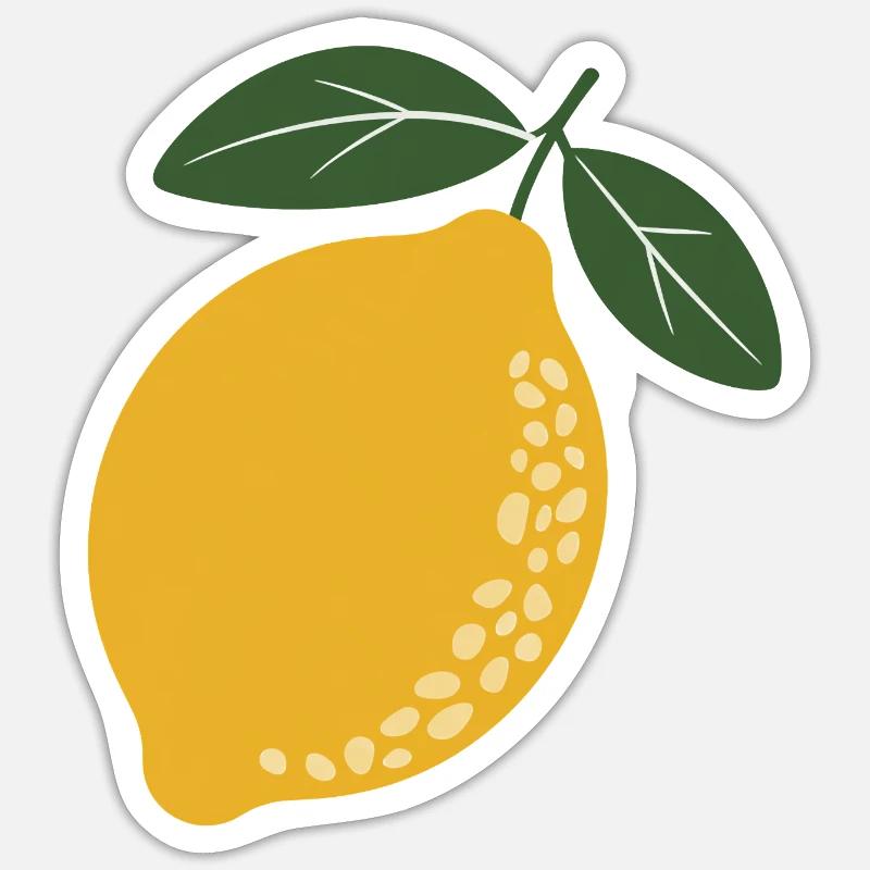Lemon Grove Botanical - Sticker Größe S (10 x 10 cm) - Mattweiß
