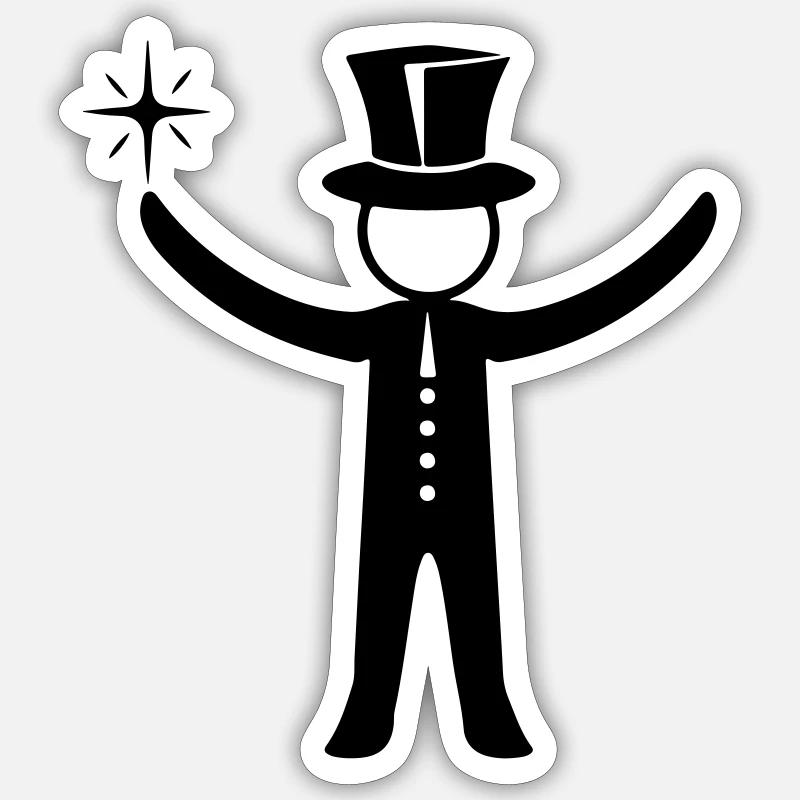 Magician Wizard - Sticker size S (10 x 10 cm) - white matte