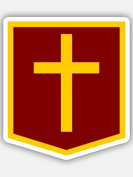 Kreuz - Sticker Größe S (10 x 10 cm) - Mattweiß