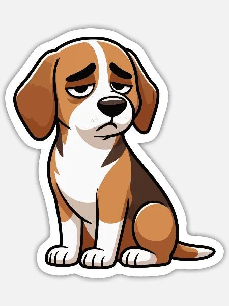 Beagle Beaglebesitzer Beaglehalter beaglehund - Sticker Größe S (10 x 10 cm) - Mattweiß