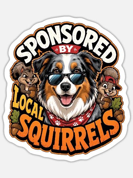 Australian Shepherd - Sticker Größe S (10 x 10 cm) - Mattweiß