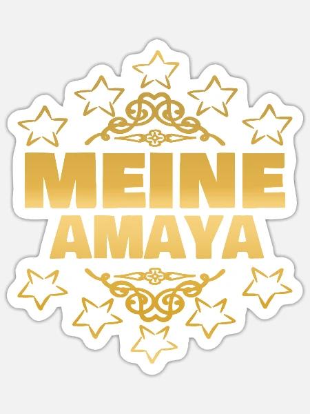 Amaya - Sticker Größe S (10 x 10 cm) - Mattweiß