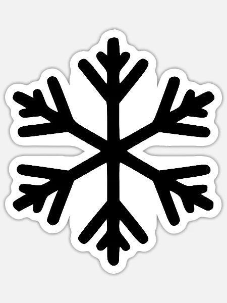 Eiskristall Winter Schnee Schneekristall - Sticker Größe S (10 x 10 cm) - Mattweiß