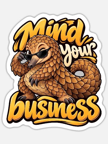 Ameisenbär - Sticker Größe S (10 x 10 cm) - Mattweiß