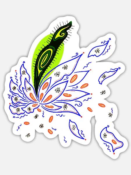 Padma Vayu - Sticker Größe S (10 x 10 cm) - Mattweiß