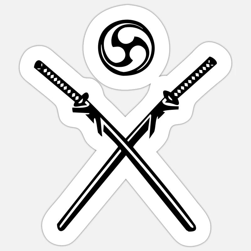 katana_tomoe Sticker Größe S (10 x 10 cm)