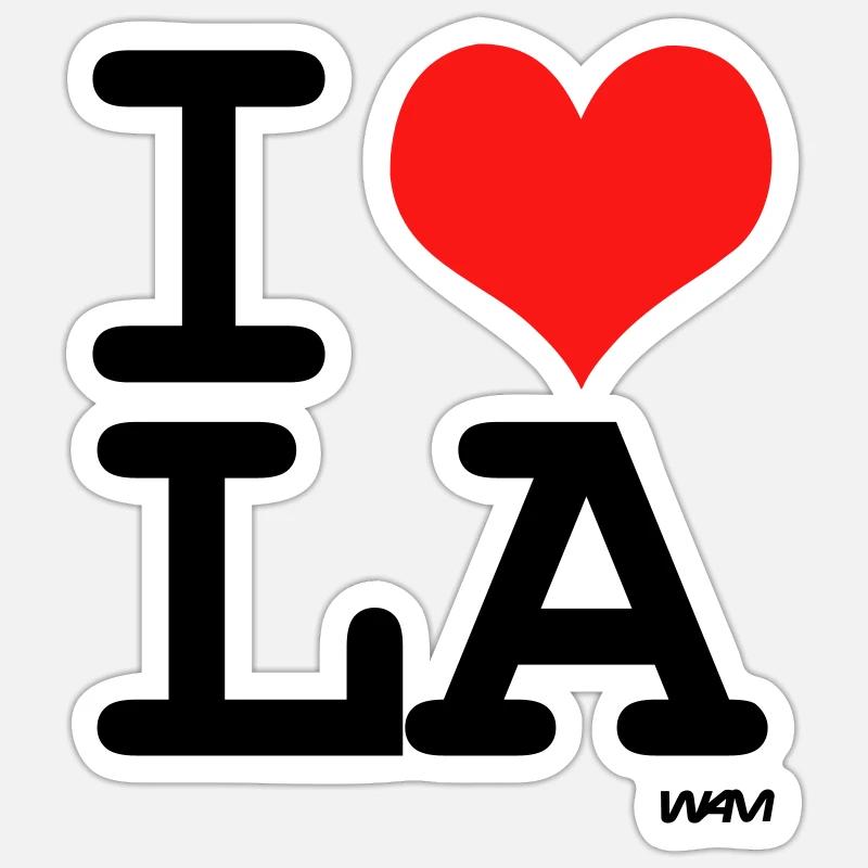 la - Sticker Größe S (10 x 10 cm) - Mattweiß