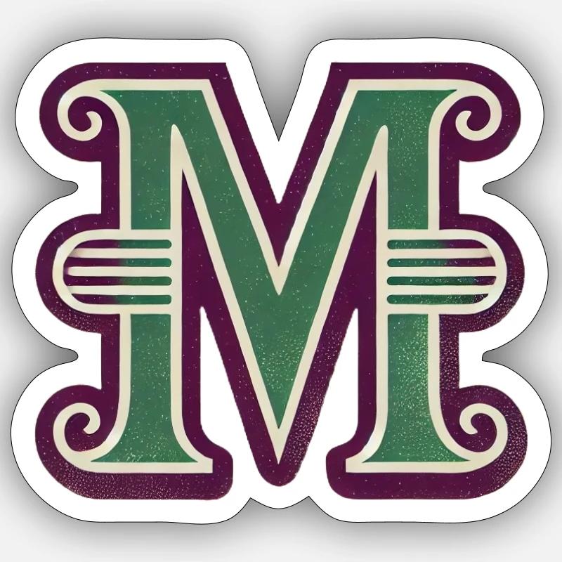 M - Sticker Größe S (10 x 10 cm) - Mattweiß