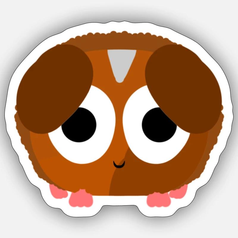 Cochon d’Inde mignon !! Sticker taille S (10 x 10 cm)