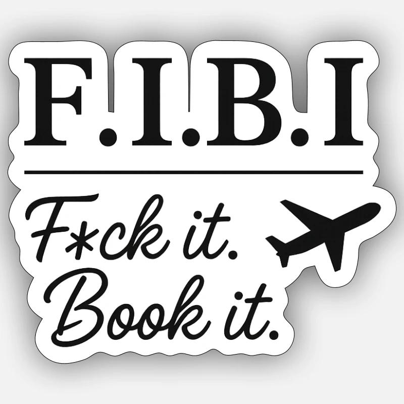 F.I.B.I. Flight Motif - Sticker size S (10 x 10 cm) - white matte