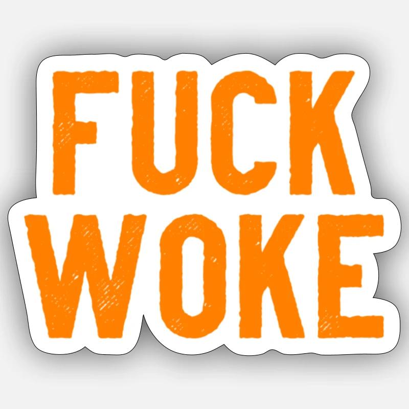 Scheiß aufgeweckt - Sticker Größe S (10 x 10 cm) - Mattweiß