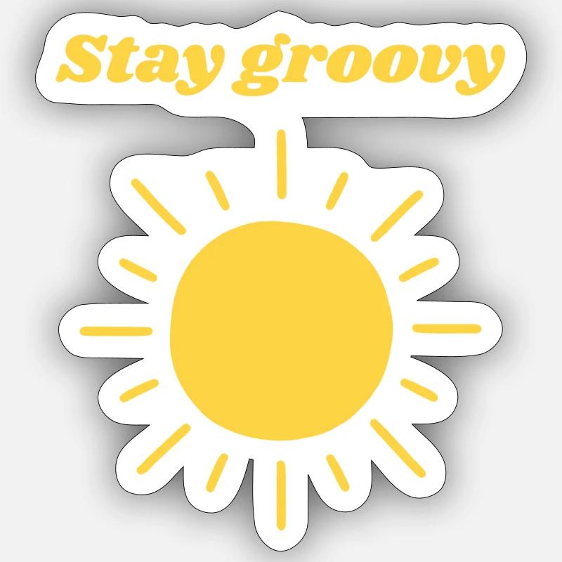 Stay groovy 2 Sticker Größe S (10 x 10 cm)