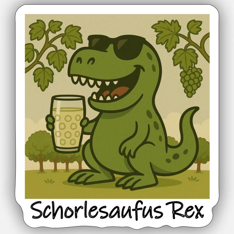 SchorleSaufusRex - Sticker Größe S (10 x 10 cm) - Mattweiß