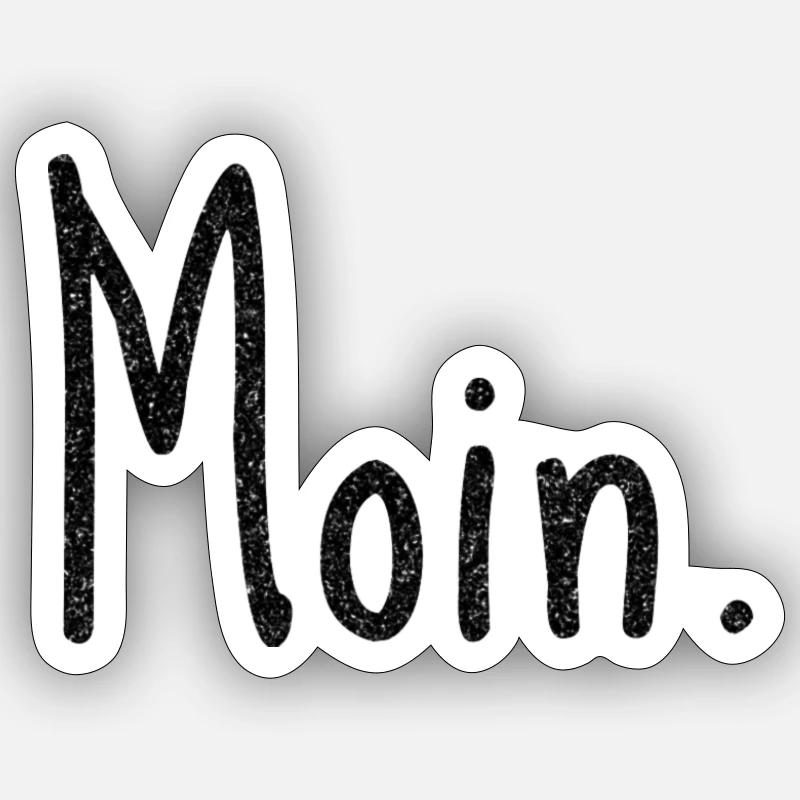 Moin. - Sticker Größe S (10 x 10 cm) - Mattweiß
