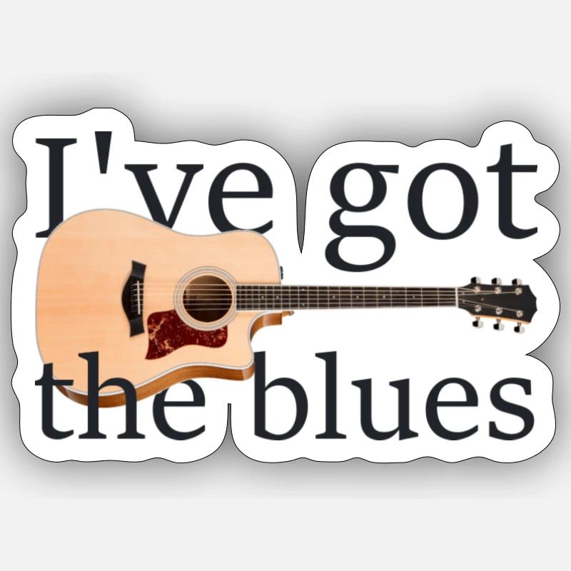 The blues - Sticker Größe S (10 x 10 cm) - Mattweiß