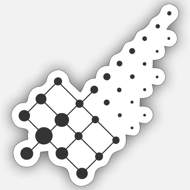 Diffusion Geometry – Chemie Design Sticker Größe S (10 x 10 cm)