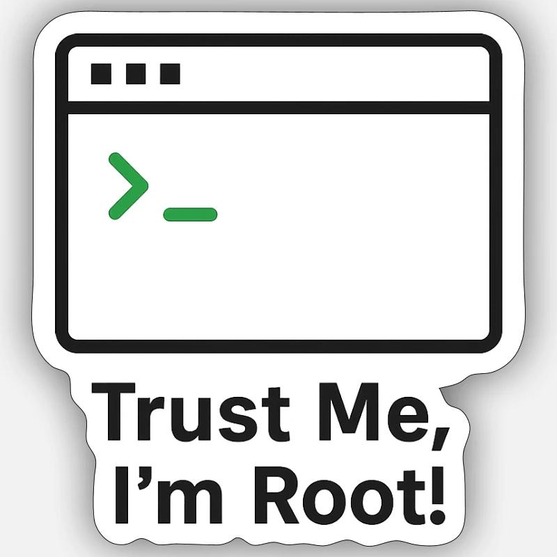 Croyez-moi, je suis Root - Sticker taille S (10 x 10 cm) - blanc mat