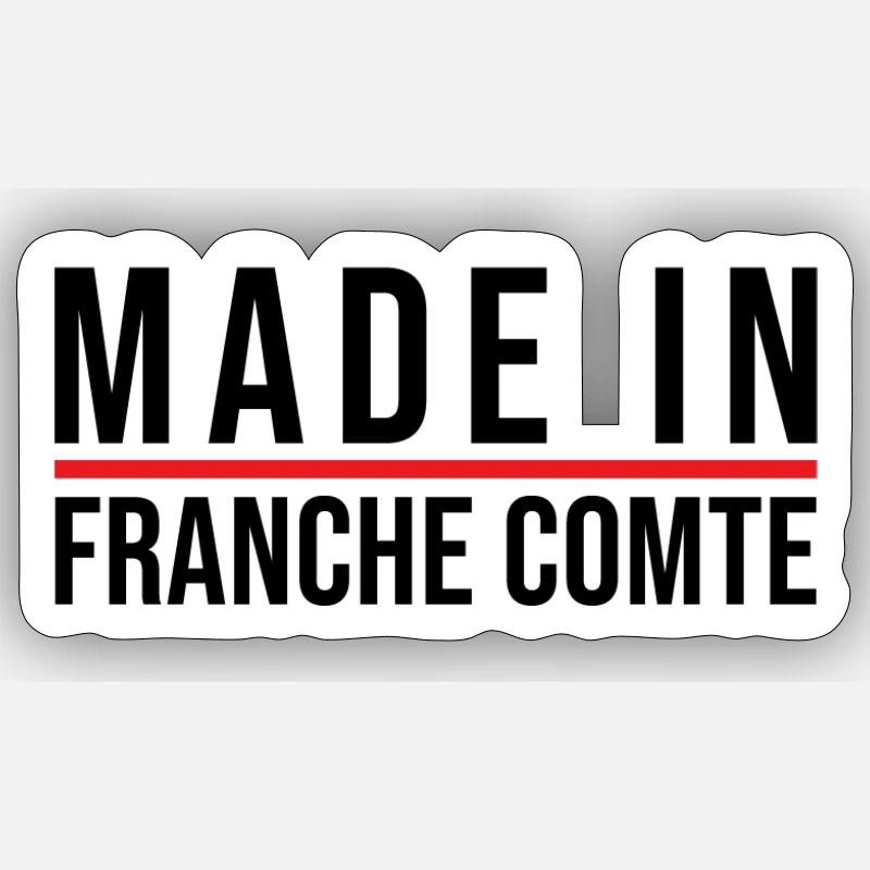 Made in Franche Comté - Sticker size S (10 x 10 cm) - white matte