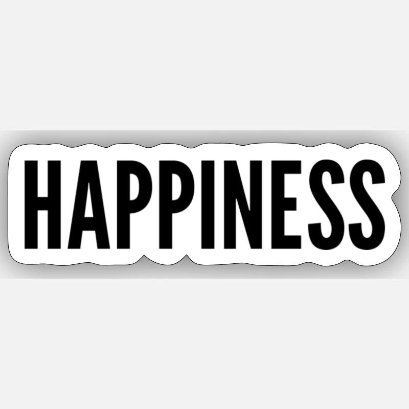 Glück 2 - Sticker Größe S (10 x 10 cm) - Mattweiß