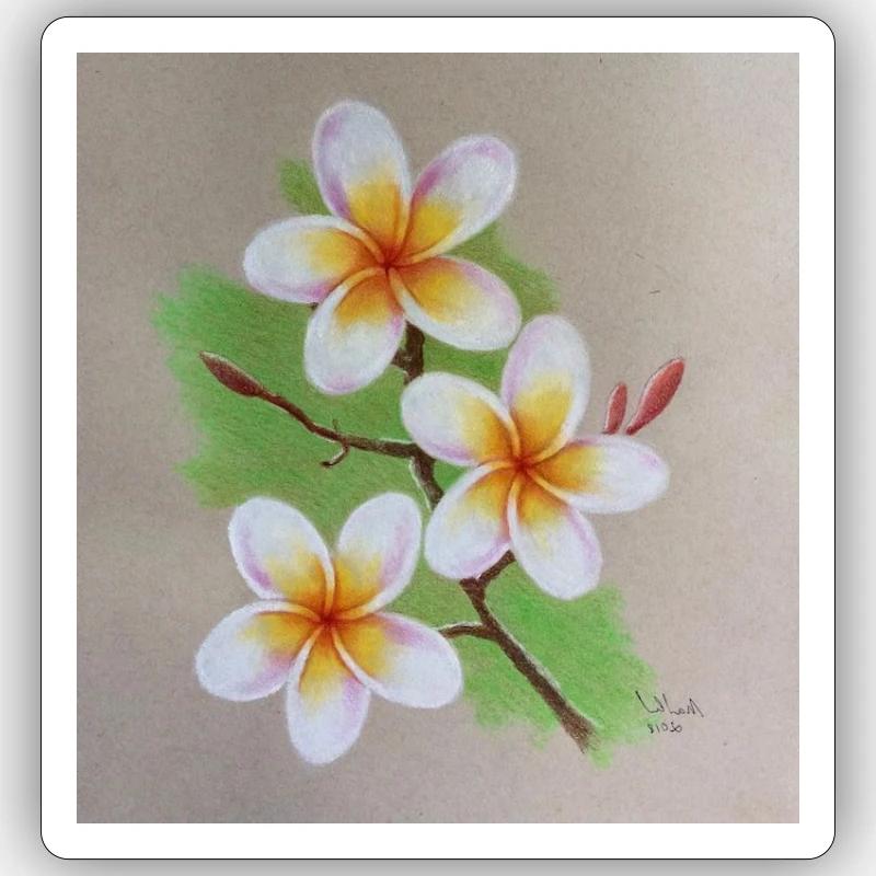fleur - Sticker taille S (10 x 10 cm) - blanc mat