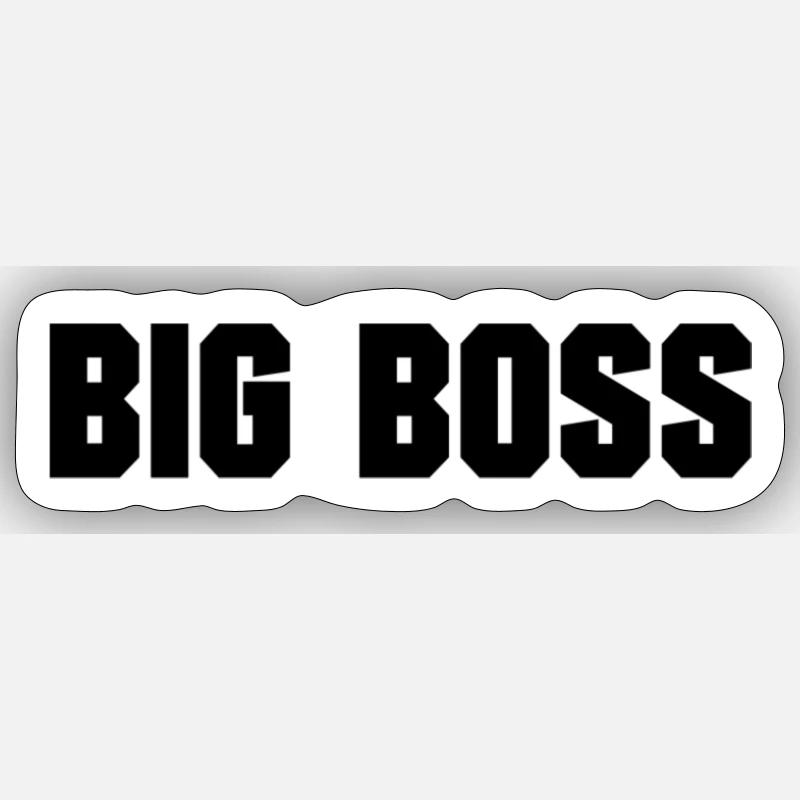 BIG BOSS - Sticker Größe S (10 x 10 cm) - Mattweiß