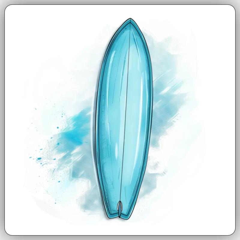 Planche de surf Sticker taille S (10 x 10 cm)