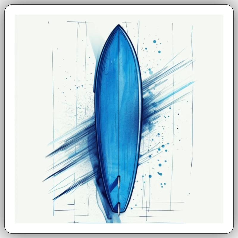 Surfboard Sticker size S (10 x 10 cm)