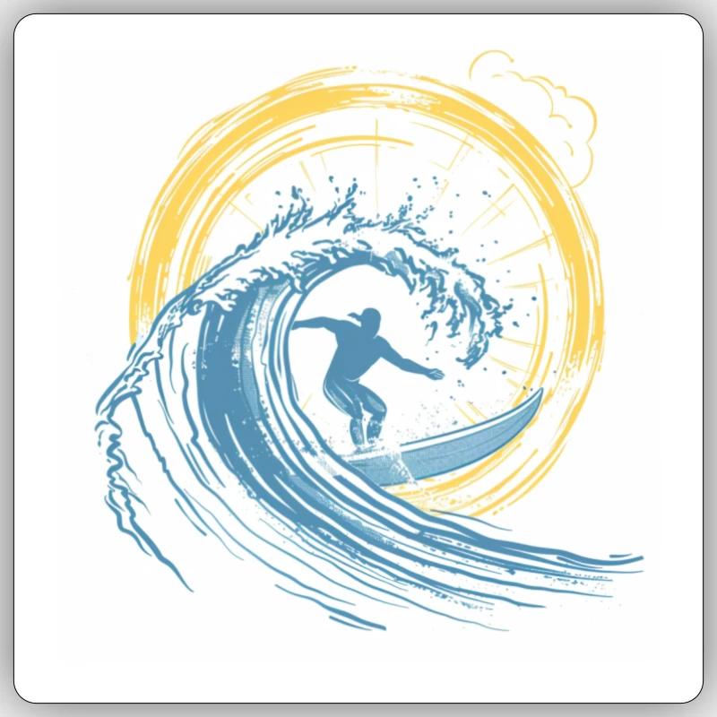 surfer Sticker size S (10 x 10 cm)