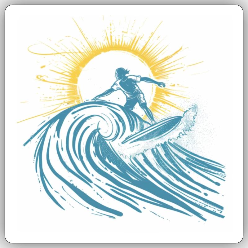 surfer Sticker size S (10 x 10 cm)
