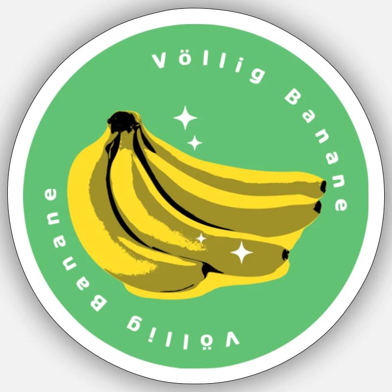 RDA Ostalgie | Complètement banane - Sticker taille S (10 x 10 cm) - blanc mat