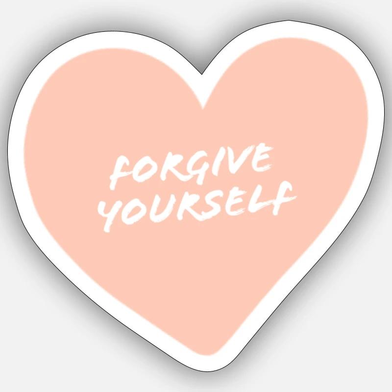 Pardonnez-vous - Sticker taille S (10 x 10 cm) - blanc mat