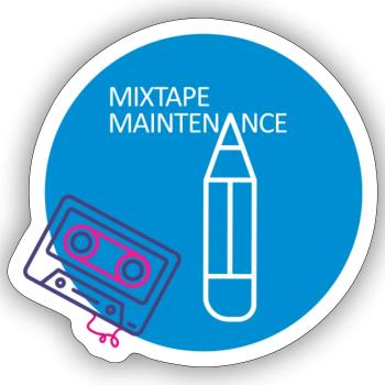 mixtape baby - Sticker Größe S (10 x 10 cm) - Mattweiß - Vorne