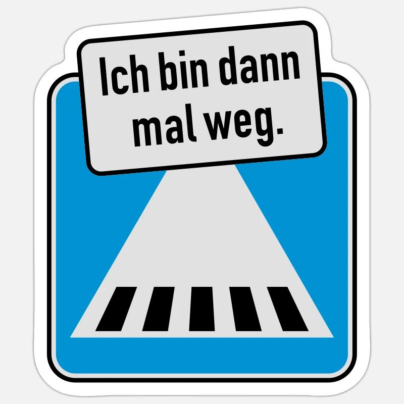 Je pars. - Sticker taille S (10 x 10 cm) - blanc mat
