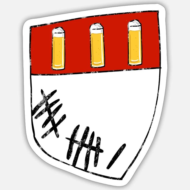 Kölner Wappen - Sticker Größe S (10 x 10 cm) - Mattweiß