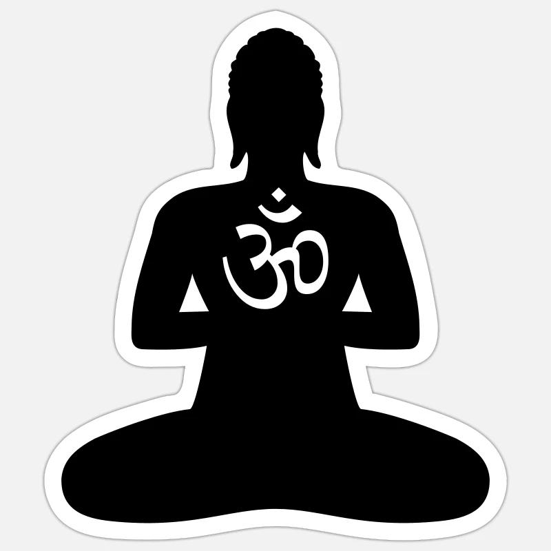 1b BUDDHA OM / AUM Sticker size S (10 x 10 cm)
